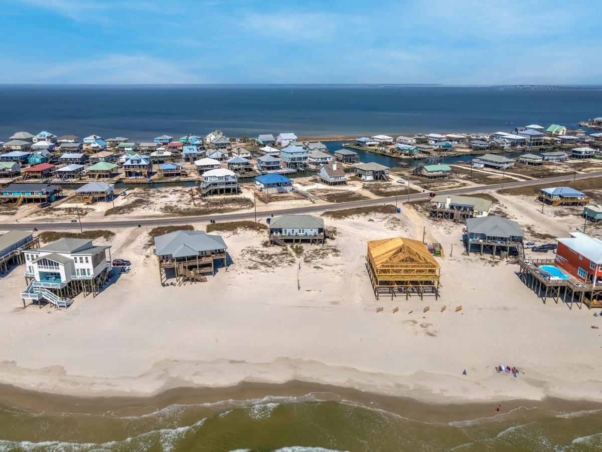 Island Sun - First Row Beach House! Fun And Games Galore - Including A Private Volleyball Pit! Home Dauphin Island Exterior foto